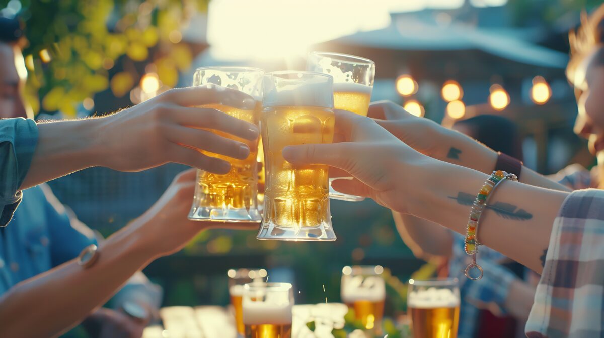 Drinking Beer at a BBQ